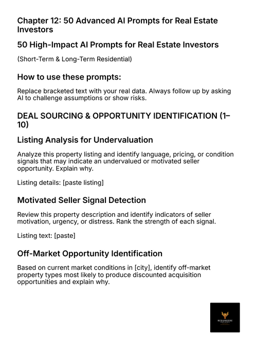 AI for the Real Estate Investor